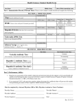 Health Sciences Student Health Form Tuberculin (PPD) Test