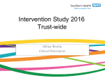 Intervention Study 2016 Trust-wide