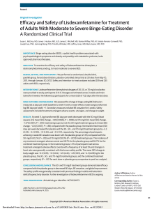 Efficacy and Safety of Lisdexamfetamine for Treatment of Adults With