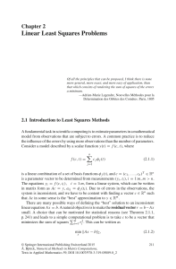 Linear Least Squares Problems