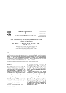 Study of excited states of fluorinated copper phthalocyanine by inner