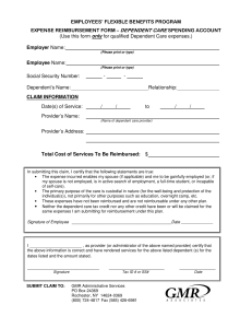 DEPENDENT CARE SPENDING ACCOUNT (Use this form only for qu
