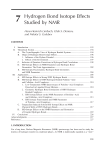 Hydrogen Bond Isotope Effects Studied by NMR