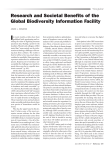Research and Societal Benefits of the Global Biodiversity