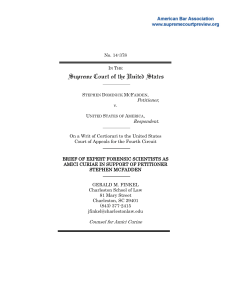 Expert Forensic Scientists Amicus Brief