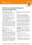 Information Sheet Number 15: The Accommodation Charge for