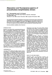 Absorption and fluorescence spectra of poly