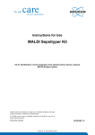 Instructions for Use - MALDI Sepsityper Kit - Revision D