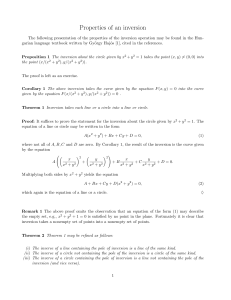 Properties of an inversion