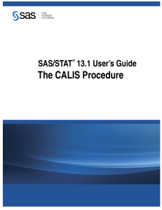 The CALIS Procedure