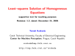 Least–squares Solution of Homogeneous Equations
