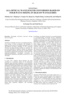 all-optical wavelength conversion based on four-wave