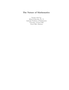 The Nature of Mathematics