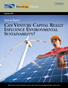 Can Venture Capital Really Influence Environmental Sustainability?