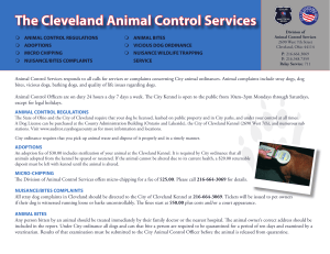 The Cleveland Animal Control Services