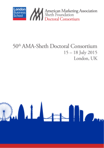 AMA-Sheth Foundation Doctoral Consortium 2015