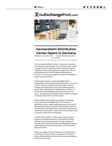 Germersheim Distribution Center Opens in Germany