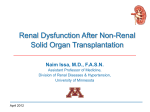 Renal Dysfunction After Non-Renal Solid Organ Transplantation