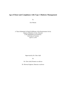 Age of Onset and Compliance with Type 1 Diabetes Management