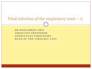 Viral infection of the respiratory tract -- 2