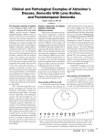 clinical and Pathological examples of alzheimer`s disease, dementia