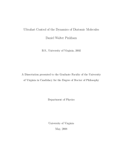 Ultrafast Control of the Dynamics of Diatomic Molecules