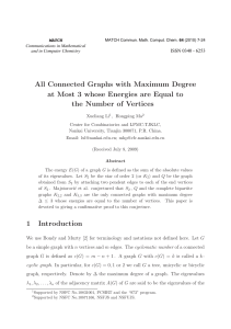 Connected Graphs with Maximum Degree at Most 3 whose Energies