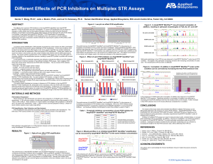 Different Effects of PCR Inhibitors on Multiplex STR Assays