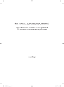 Risk scores: a guide in clinical practice? Application of risk scores in