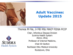 Adult Vaccines: Update 2015