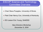 ESCOP Science and Technology Committee Chair Steve Pueppke