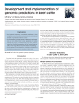 Development and implementation of genomic predictions in beef cattle