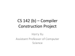 CS 142 (b) * Compiler Construction Project