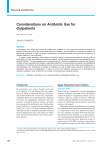 Considerations on Antibiotic Use for Outpatients