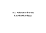 ITRS, Reference frames, Relativistic effects