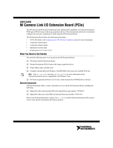 NI Camera Link I/O Extension Board (PCIe) User Guide