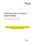 Technical note on science- based targets