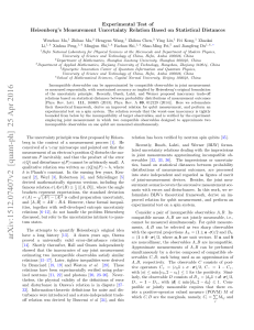 Experimental test of Heisenberg`s measurement uncertainty relation