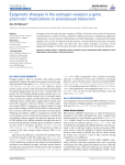 Epigenetic changes in the estrogen receptor α gene