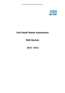 Oral Health Needs Assessment NHS Norfolk