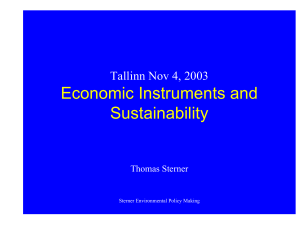 Economic Instruments and Sustainability