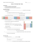The Periodic Table Notes
