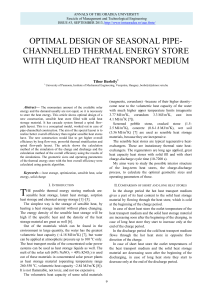 channelled thermal energy store with liquid heat transport medium
