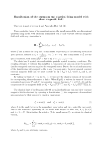Hamiltonian of the quantum and classical Ising model with skew