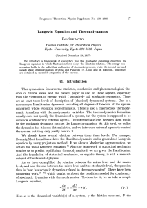 Langevin Equation and Thermodynamics