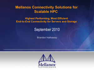 Mellanox Update - HPC User Forum