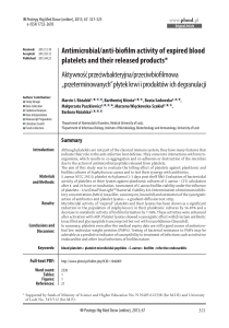 Antimicrobial/anti-biofilm activity of expired blood platelets and their