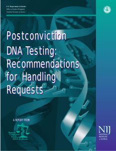 Postconviction DNA Testing - Crime Scene Investigator Network