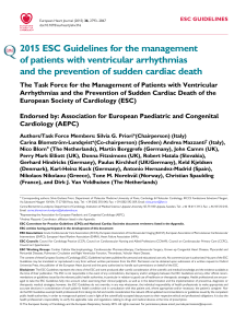 2015 ESC Guidelines for the management of patients with