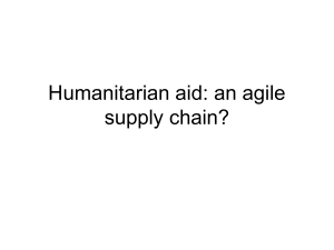 Humanitarian aid: an agile supply chain?